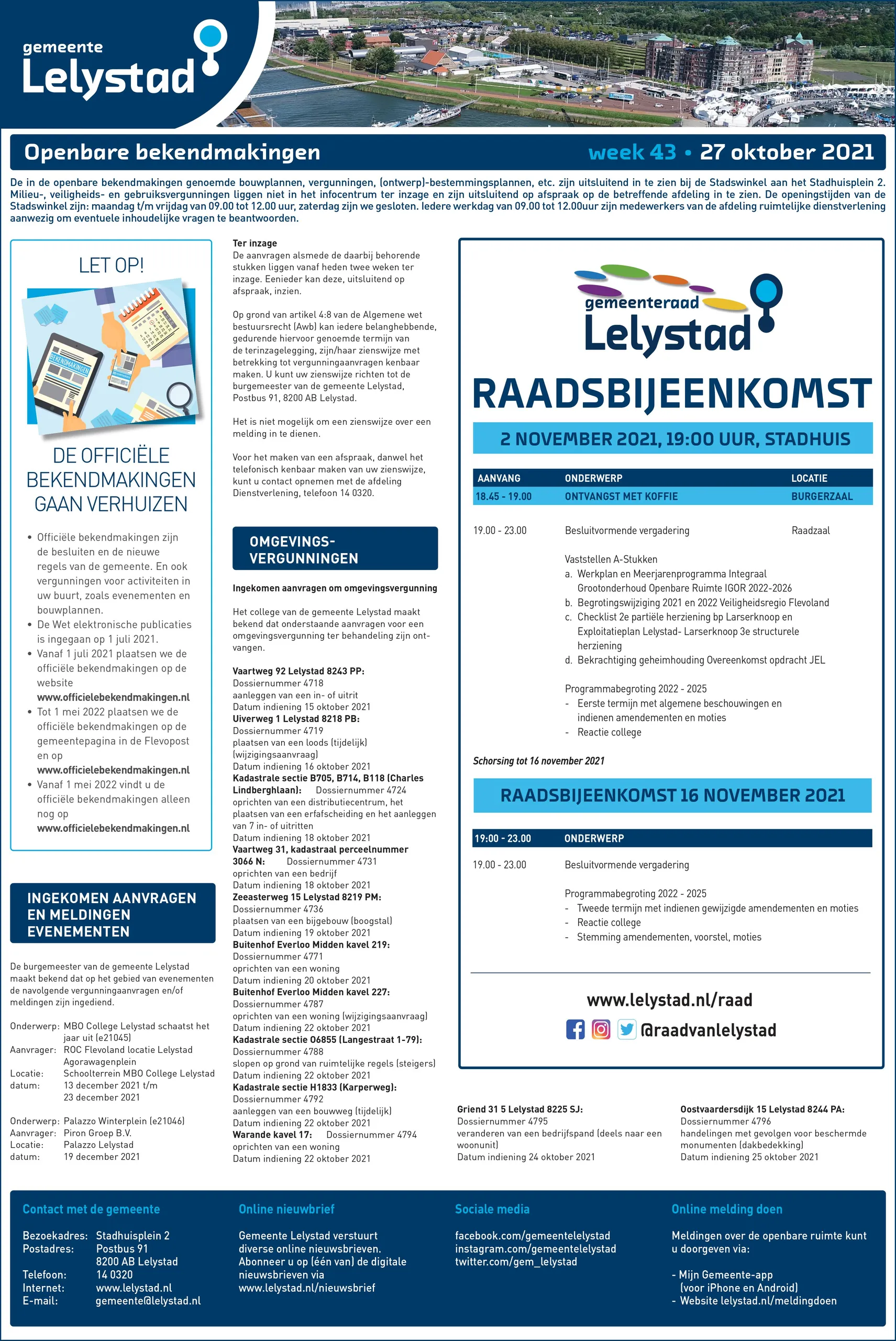 gemeenteberichten wk 43