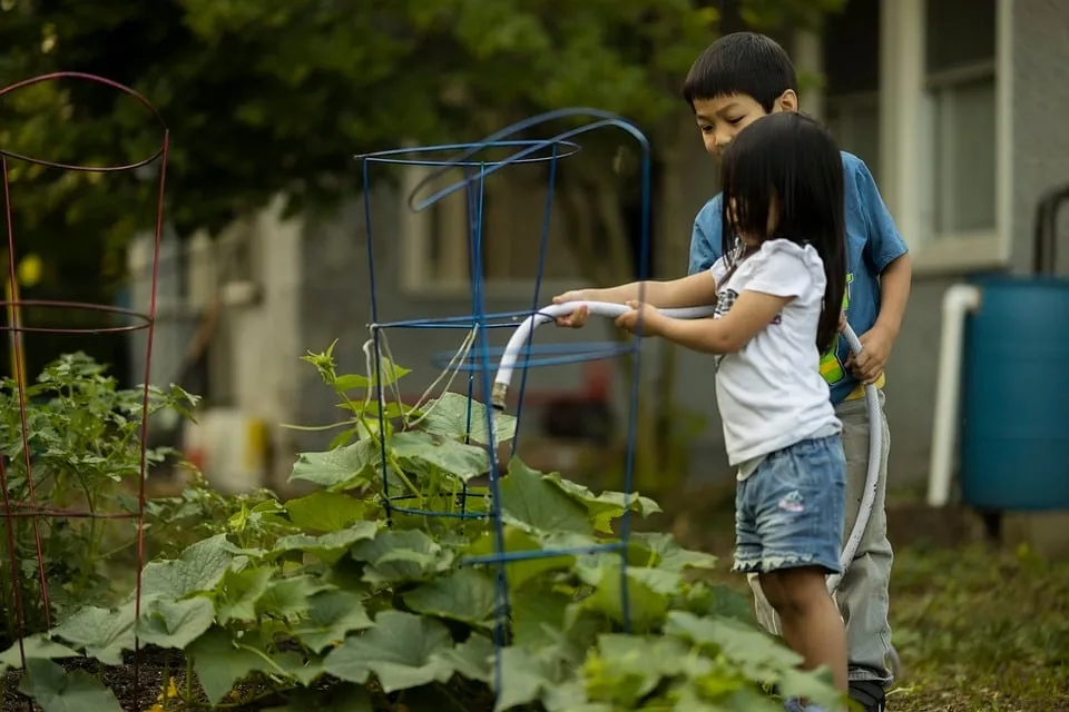 kinderen in moestuin pixabay