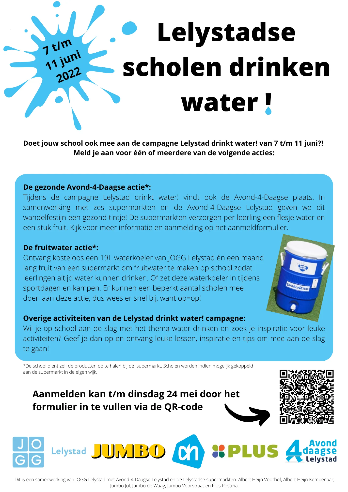 lelystadse scholen drinken water