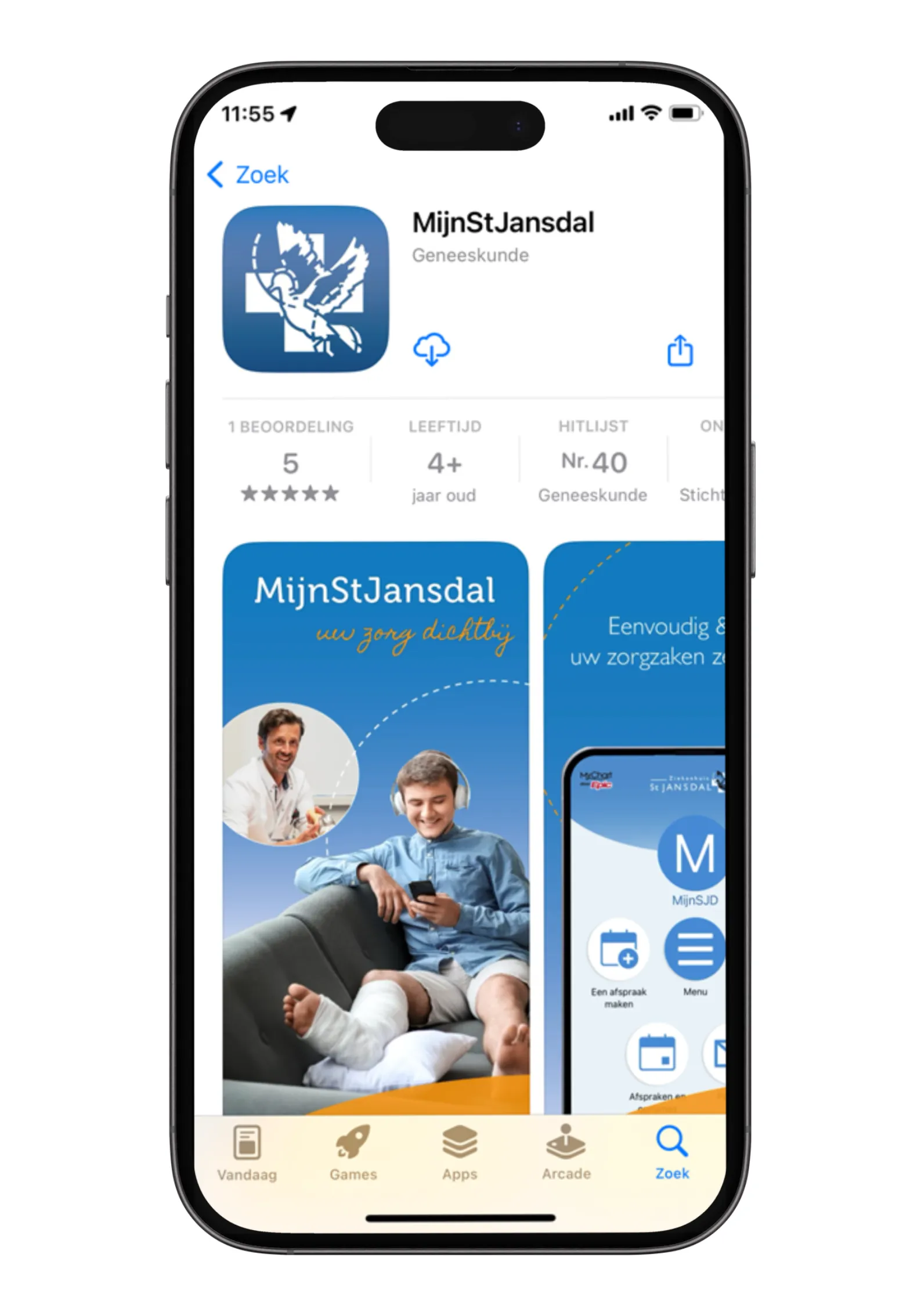 mobiele telefoon app in de store st jansdal