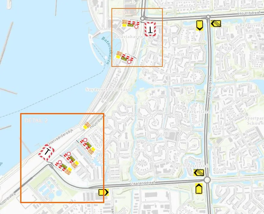 omleidingsroutje houtribweg 3 10 23