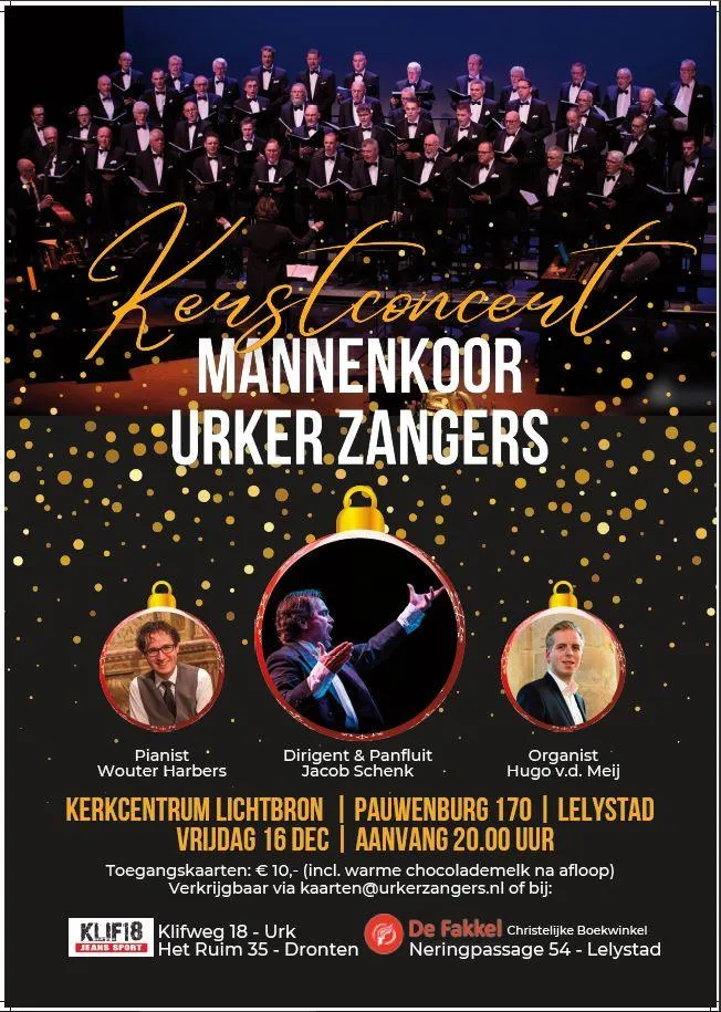 poster mannenkoor urker zangers