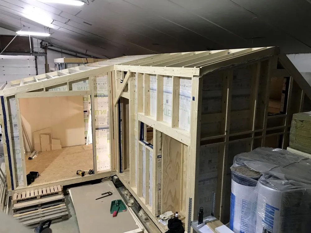 tiny house in aanbouw