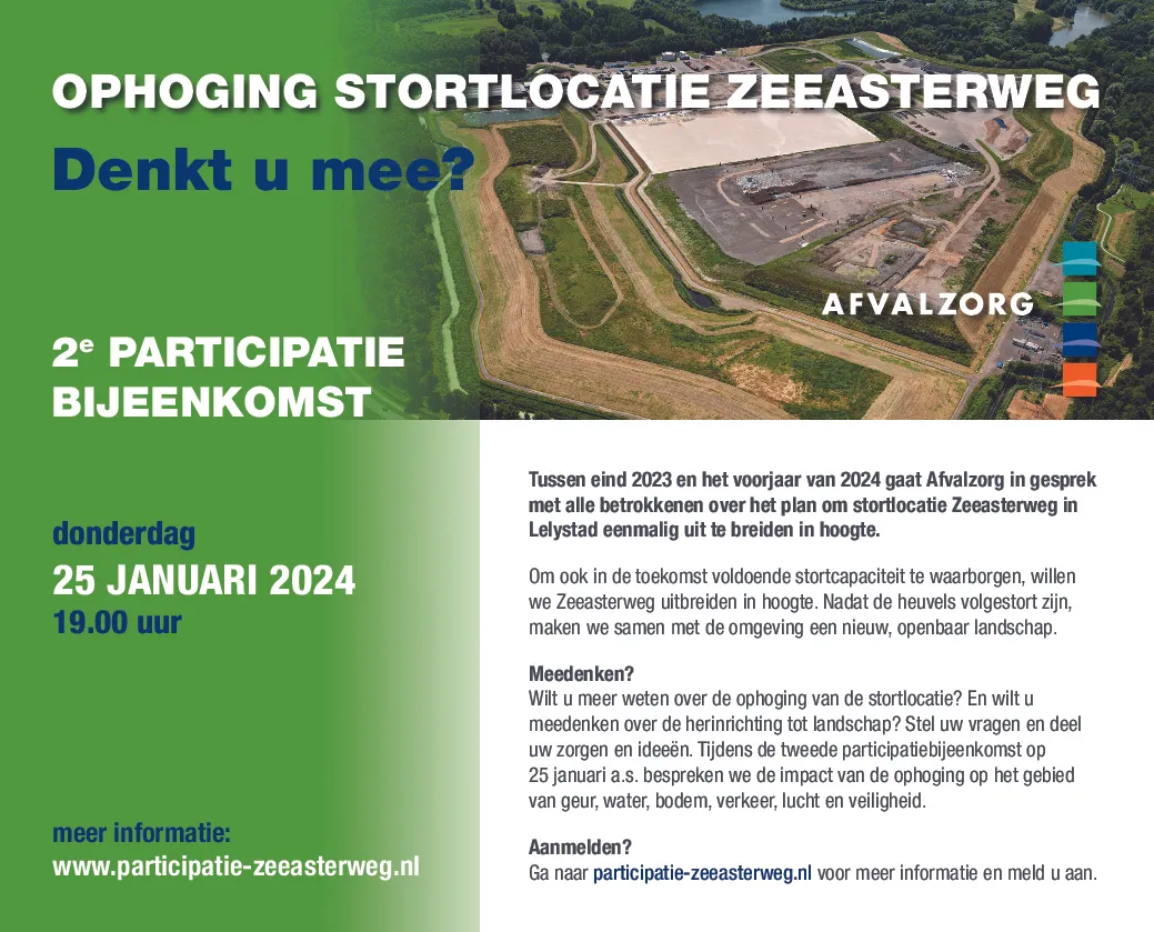 uitnodiging 2e participatiebijeenkomst zeeasterweg afvalzorg