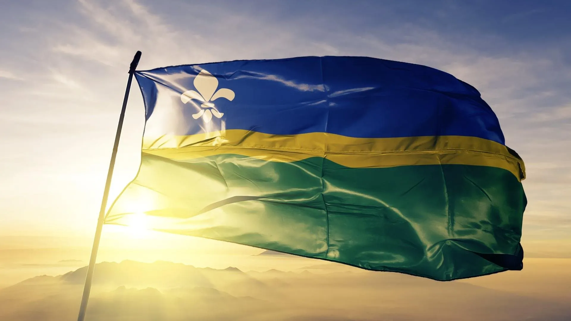 vlag van flevoland prov flevoland