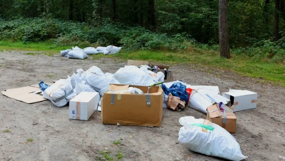 zakken hennep afval gedumpt