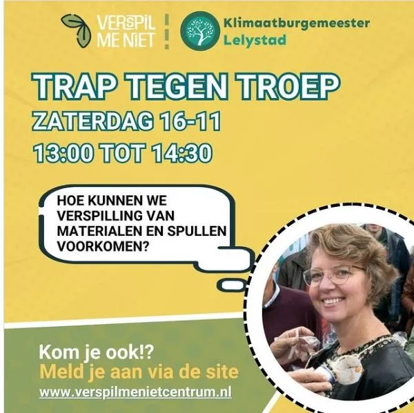 trap tegen troep verspil me niet centrum