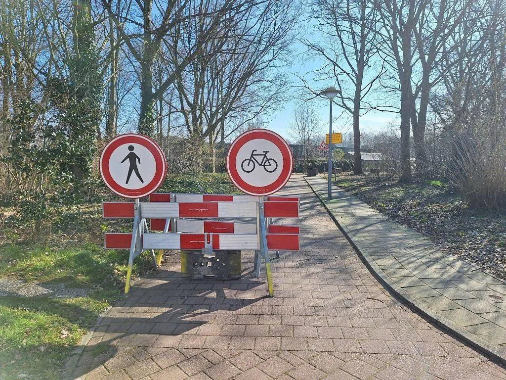 afsluiting fietspad gem lelystad