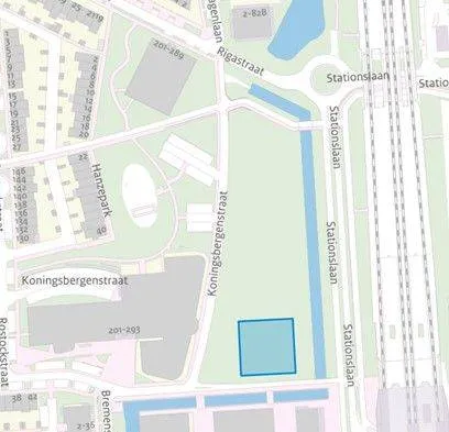 kaart tijdelijke fietsenstalling hanzeparkkavel gem lelystad