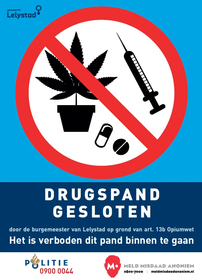drugspand gesloten afbeelding gem lelystad