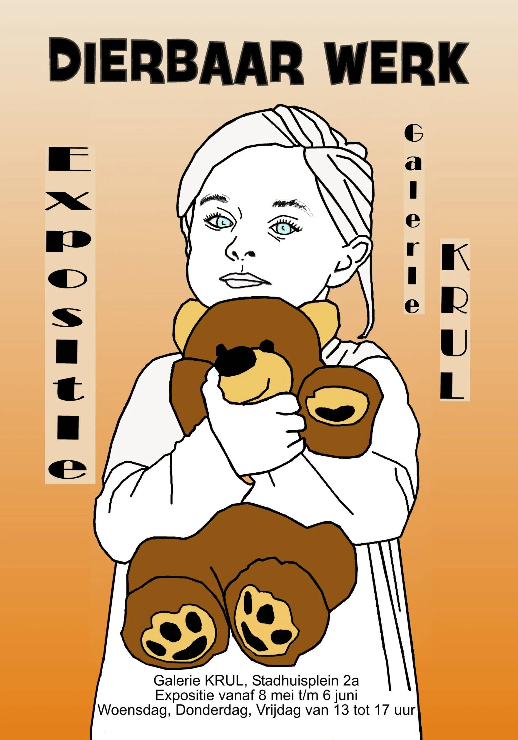 flyer expositie dierbaar werk in krul stichting culturale