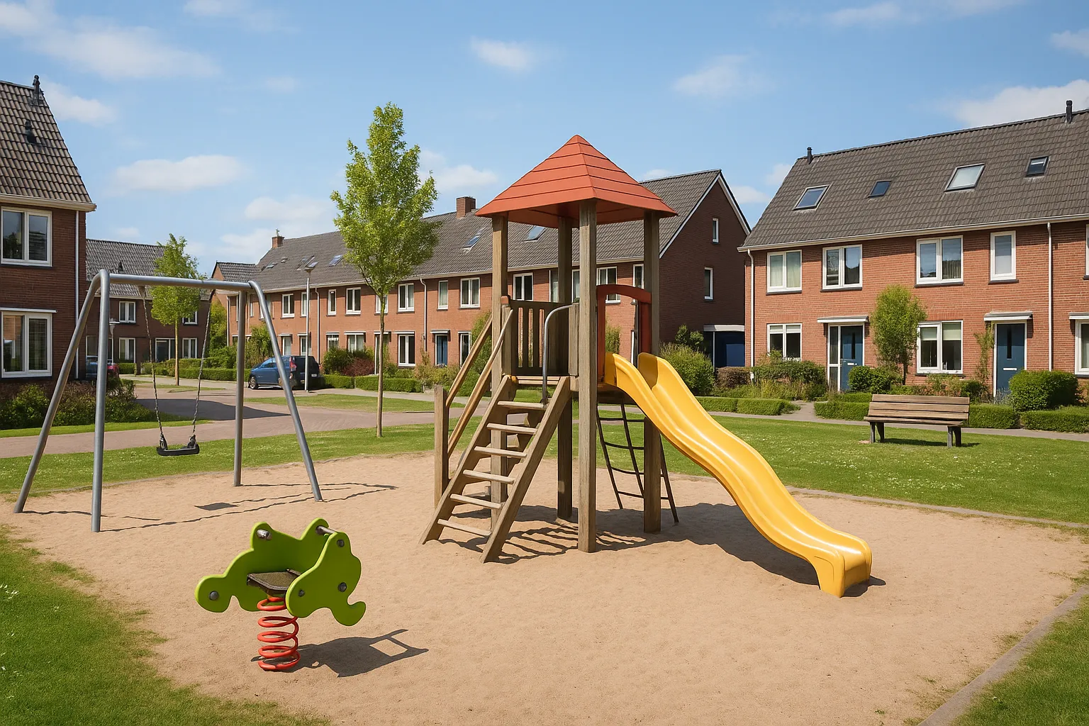 speeltuin uit met kinderen