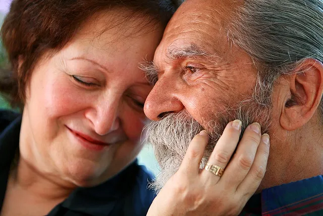 old couple in love