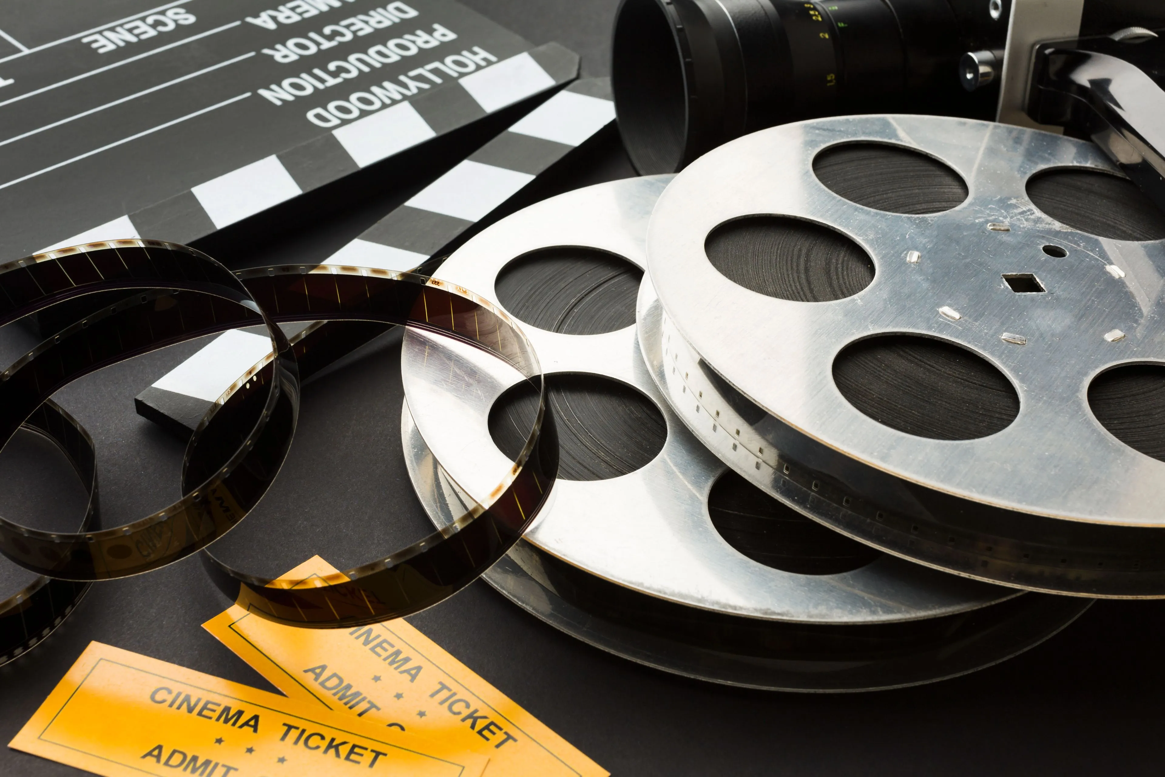 arrangement cinema objects close up