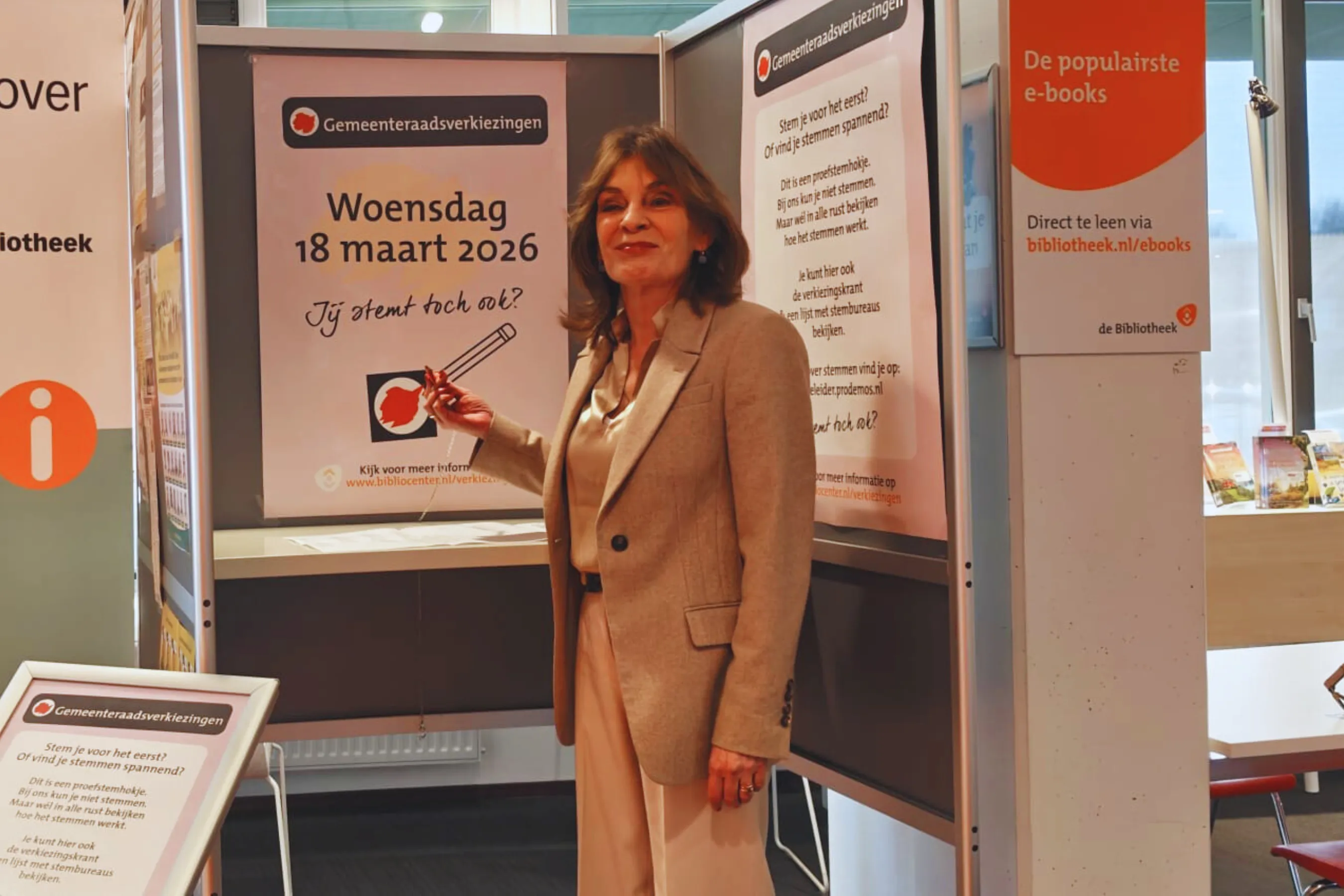 Burgemeester Leudal Stemhokje Bibliocenter