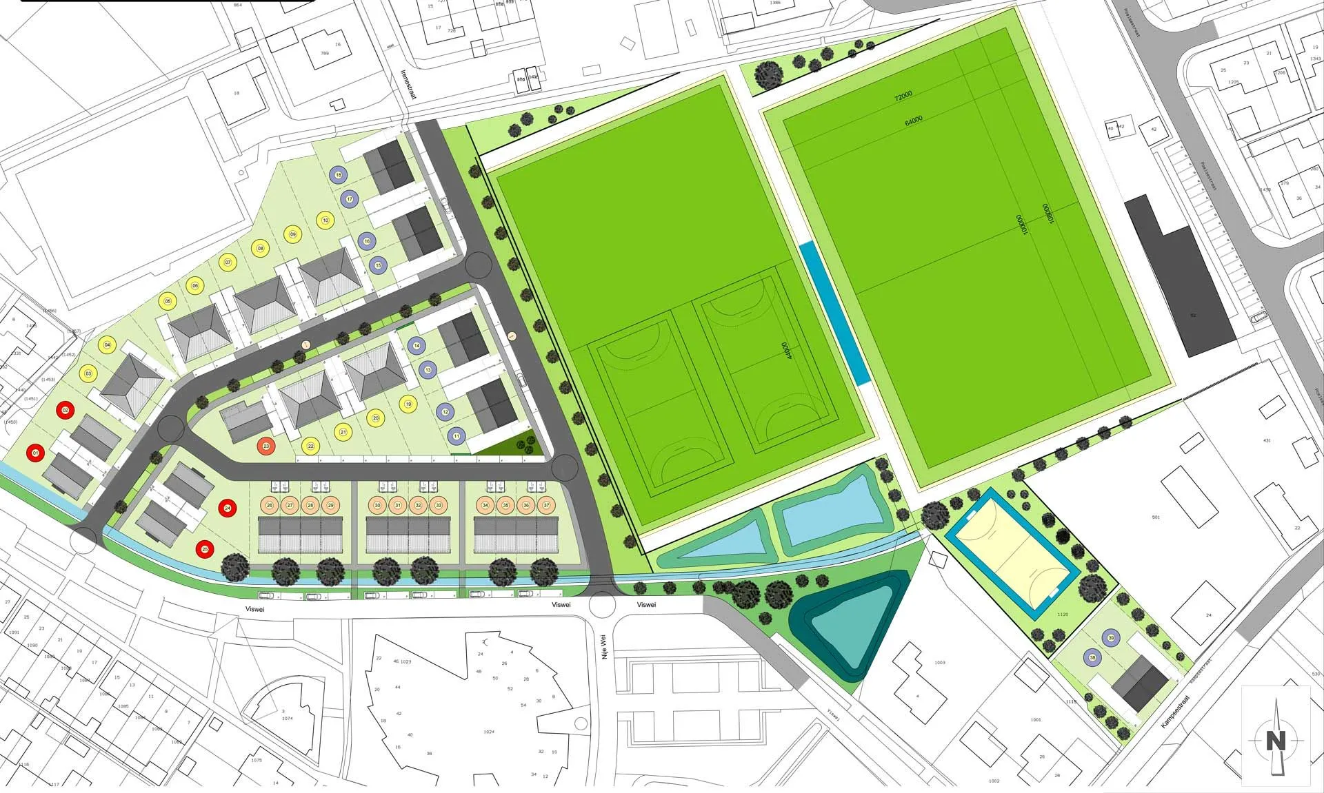 nieuwbouw angeren de poel situatiekaart