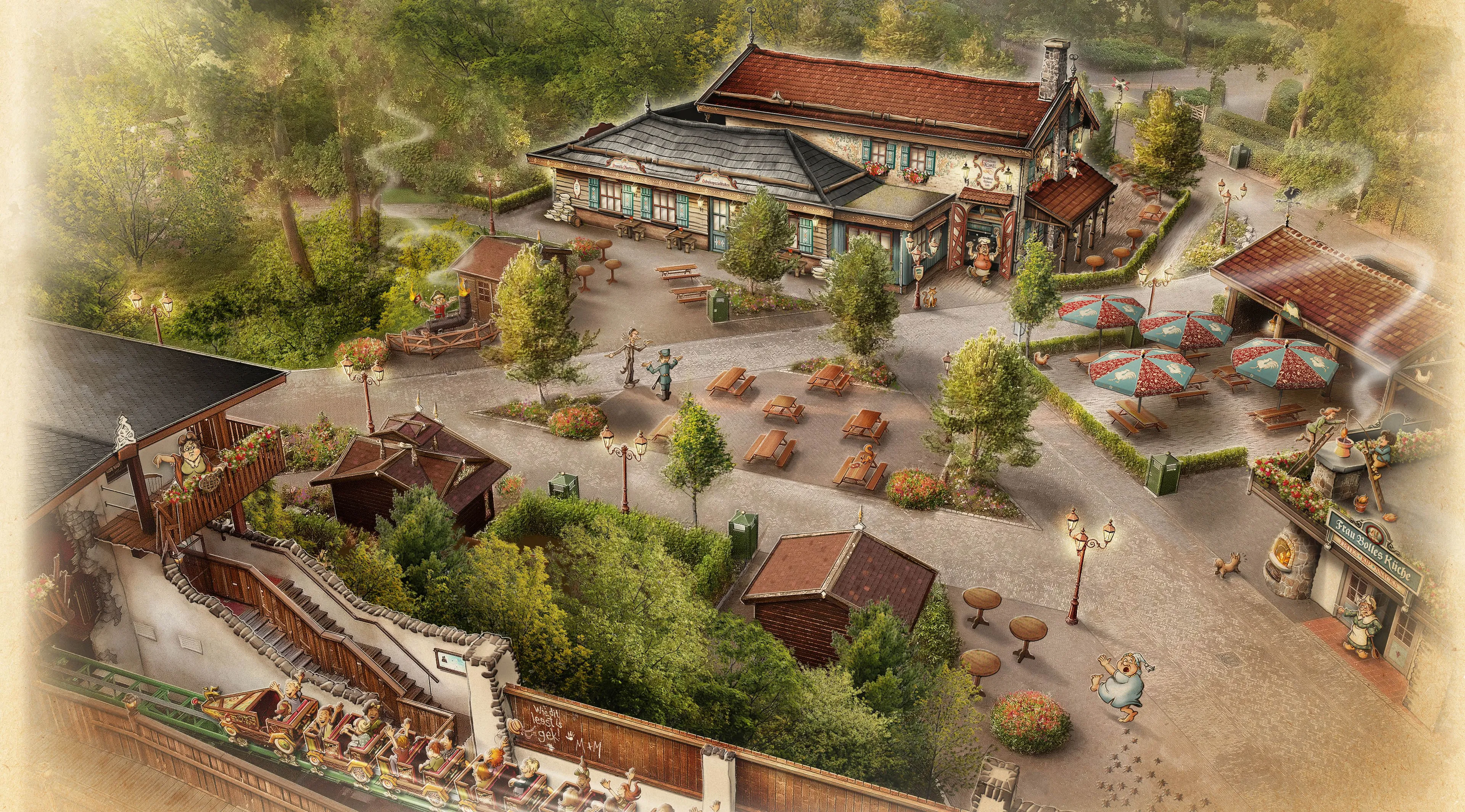 efteling schets bakkerij op max moritz plein