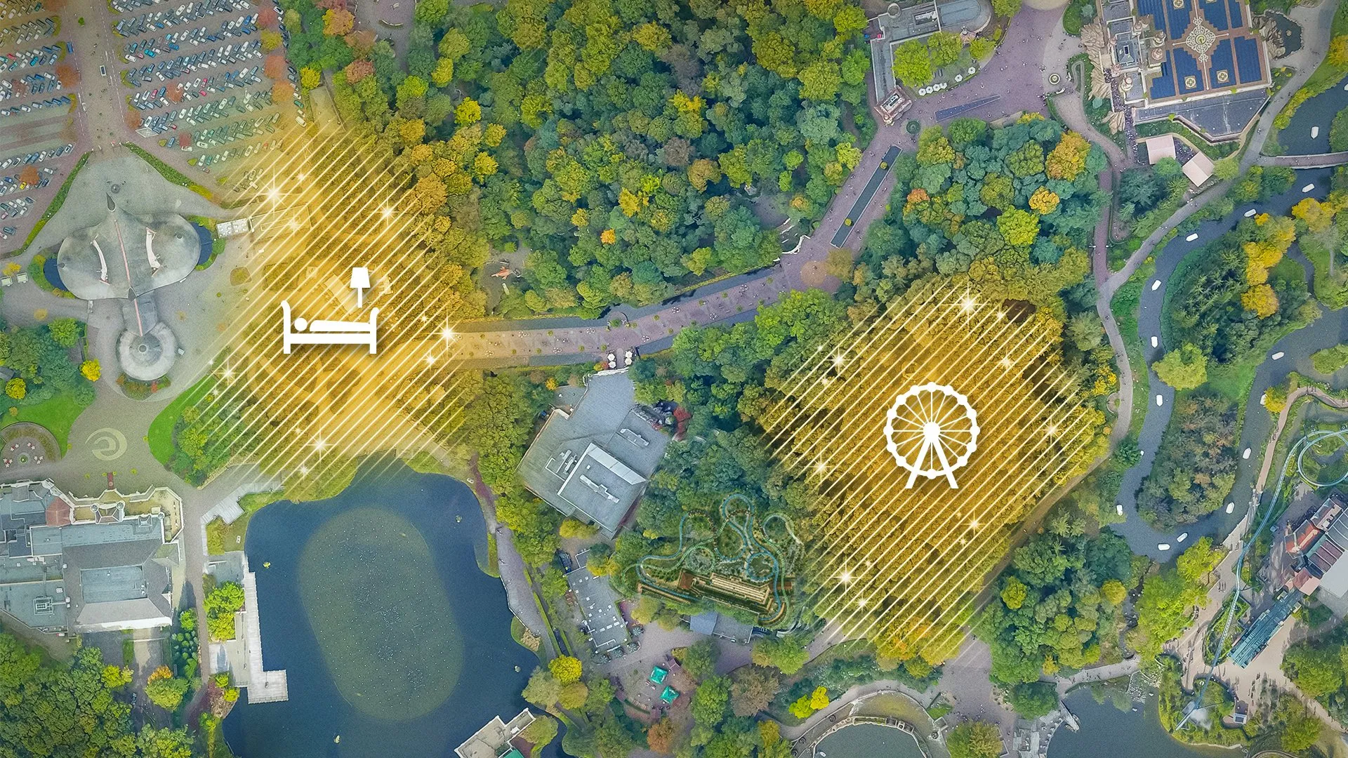 nieuw hotel en vernieuwd themagebied efteling luchtfoto