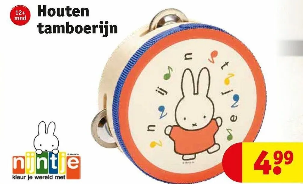 nijntje houten tamboerijn large