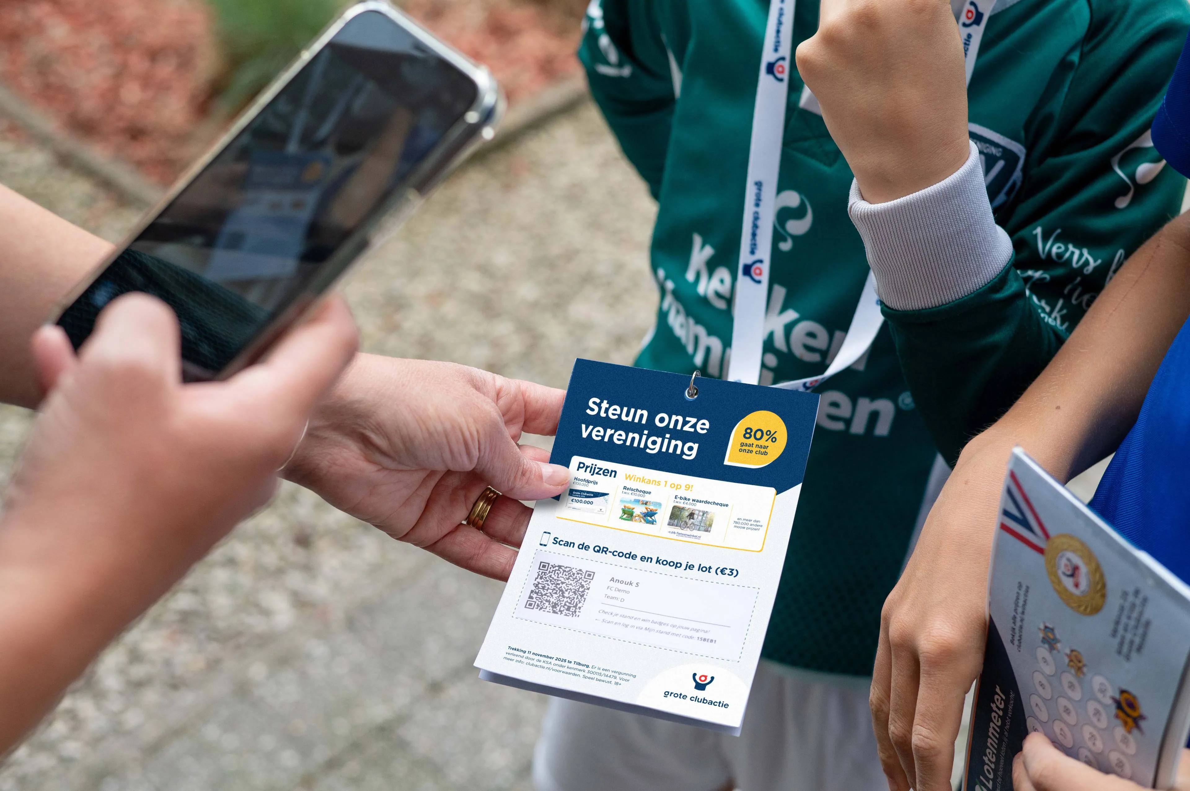 QRcode scannen aan de deur