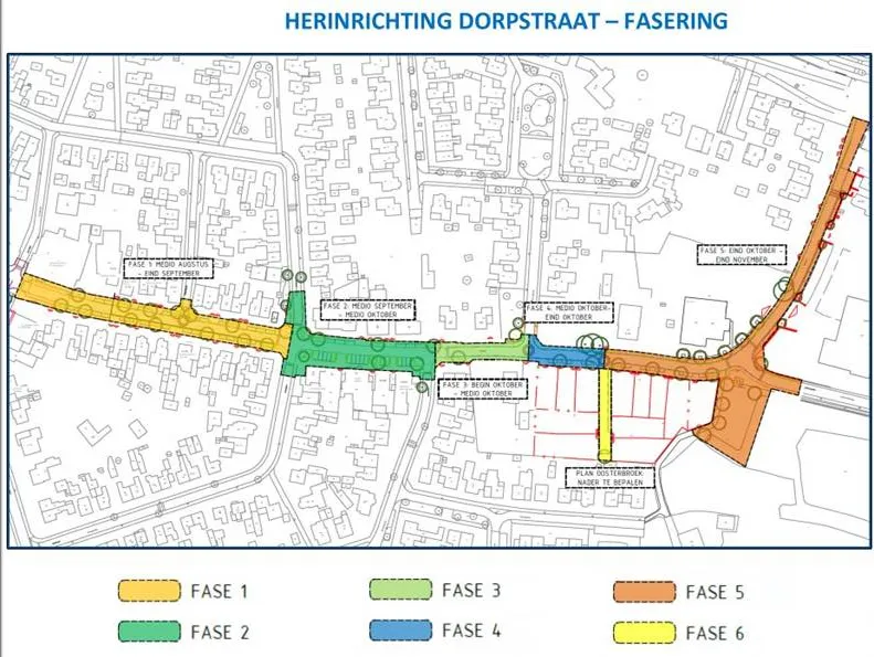 dorpstraat in de lutte