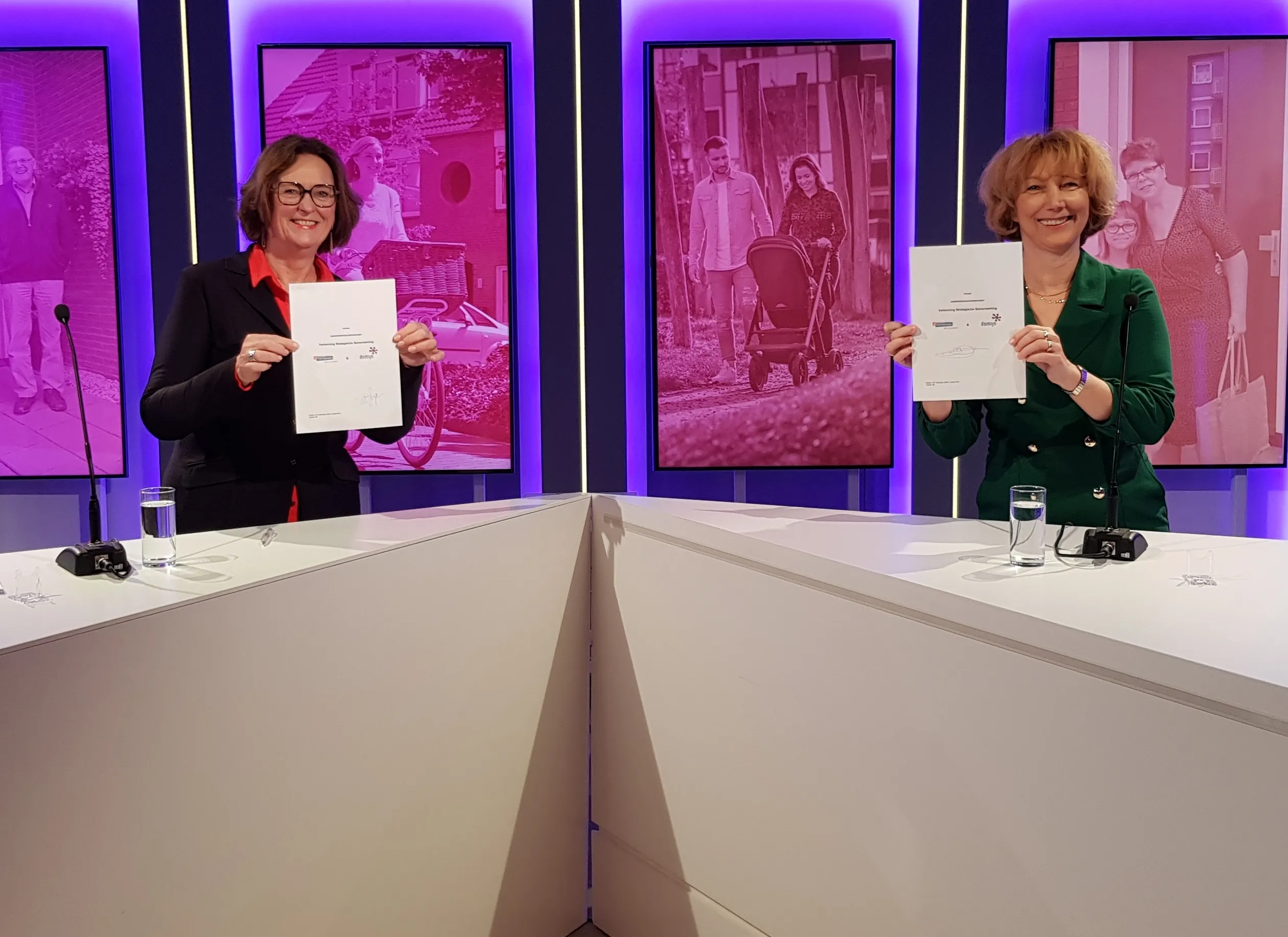 ondertekening samenwerkingscontract de woonplaats domijn