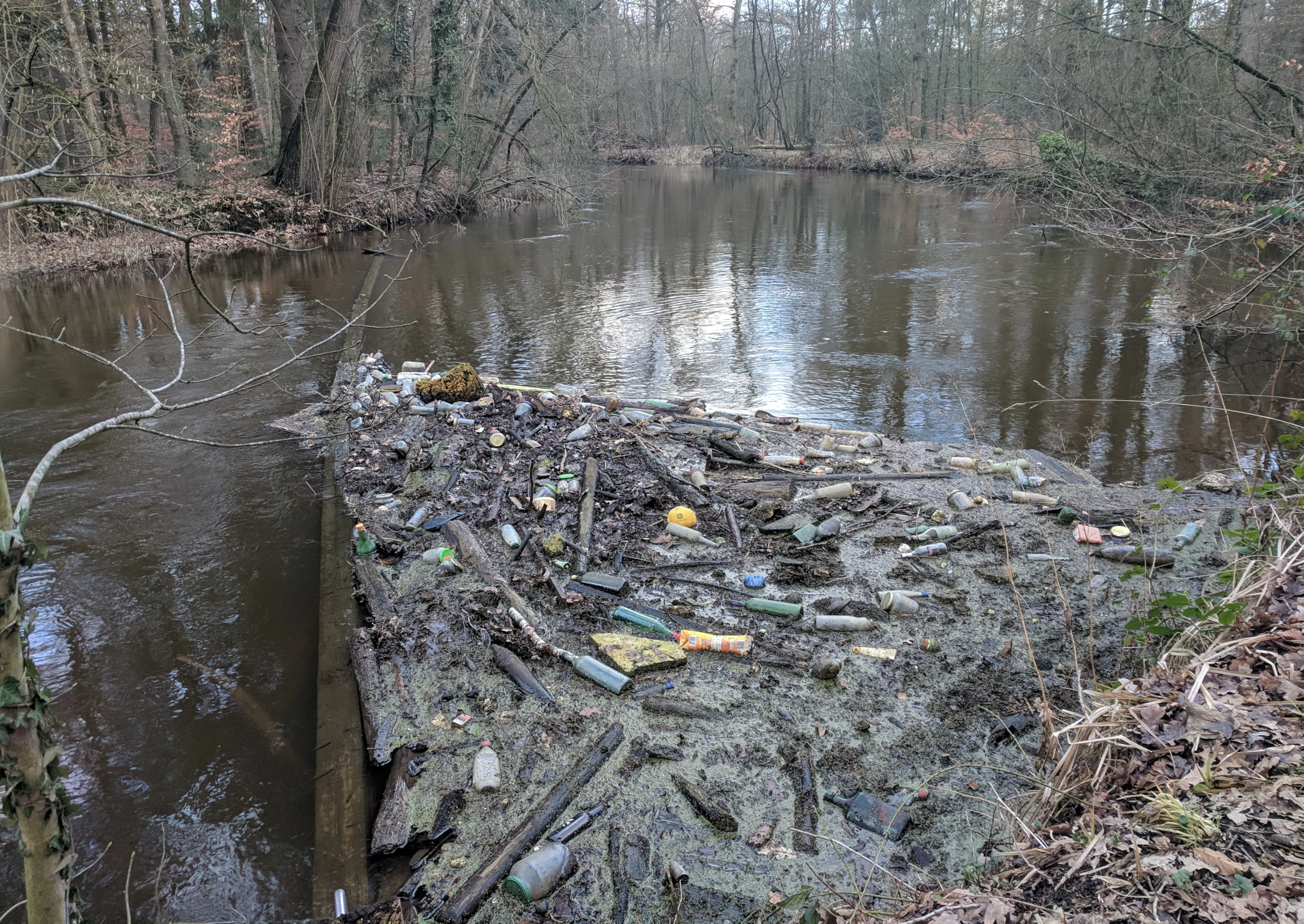 zwerfafval in de dinkel