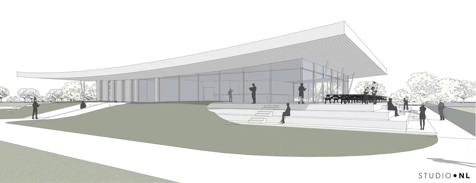 Futuristisch clubgebouw
