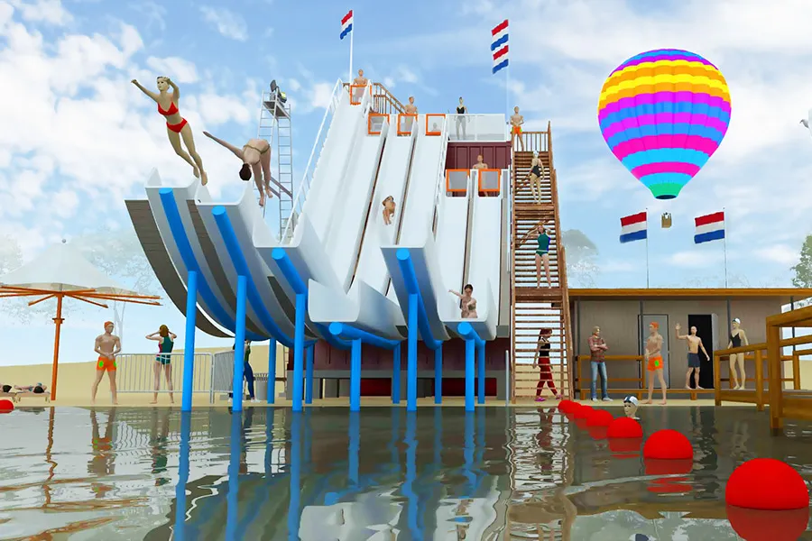 fun beach super slide render