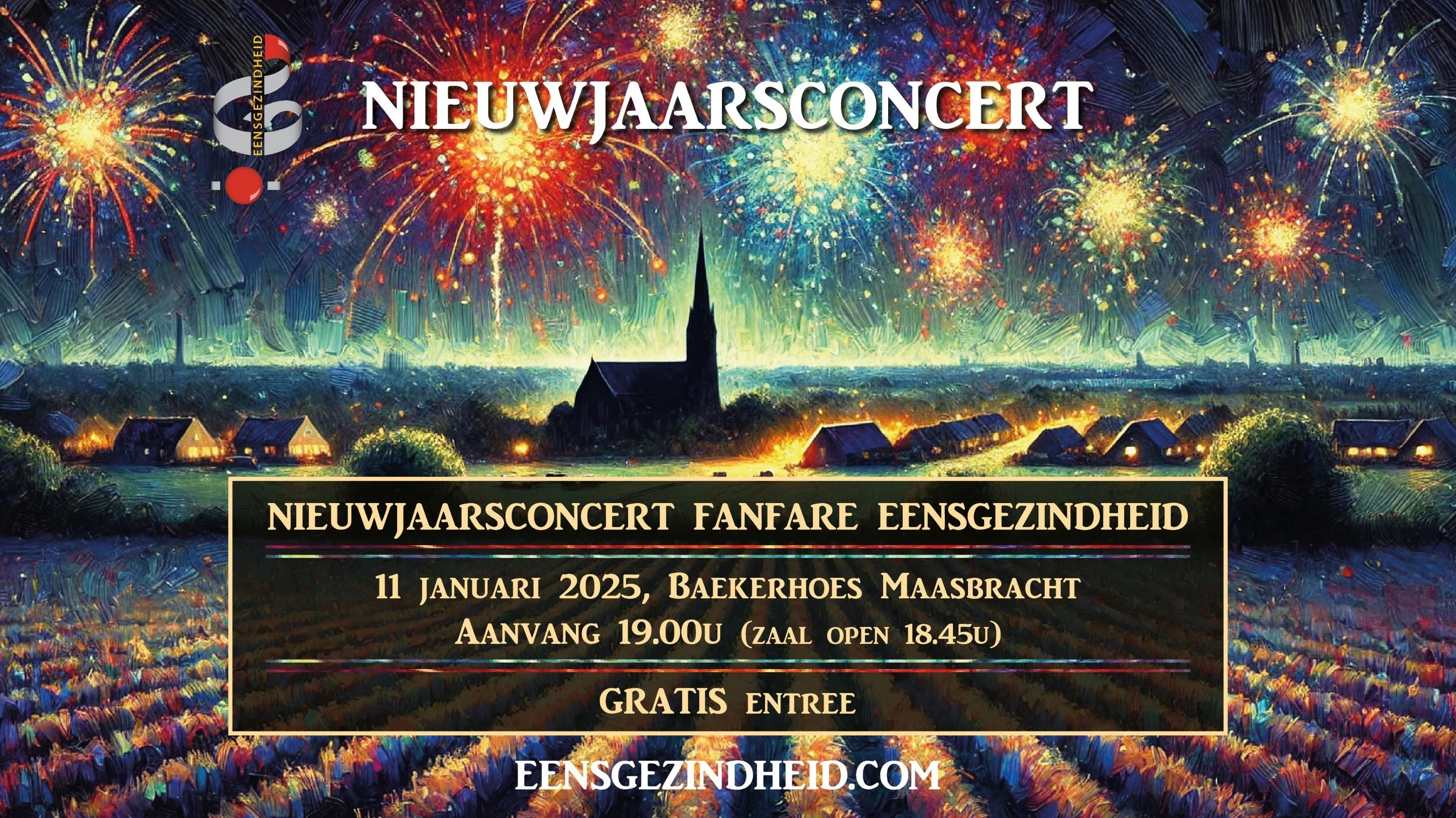 nieuwjaarsconcert fanfare eensgezindheid 11 1 2025 2