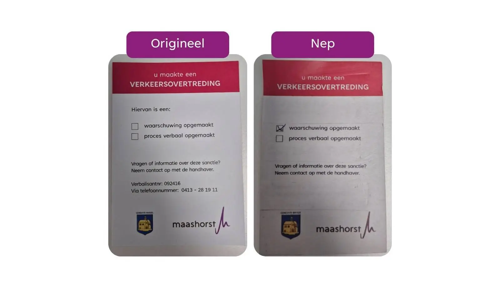 Nep verkeersboete