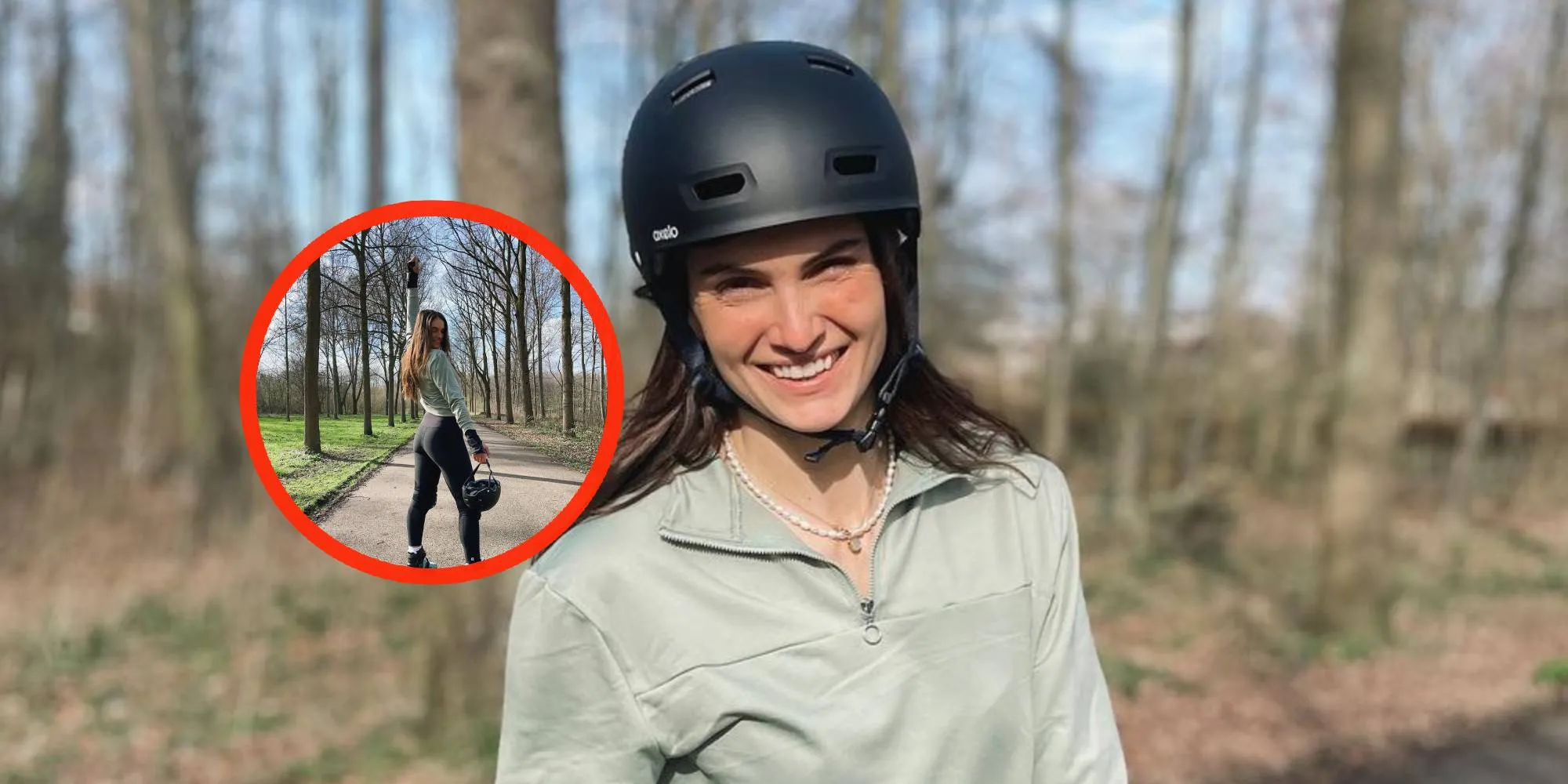 foto dominique hazeleger rolt soepeltjes door in megastrakke sportlegging