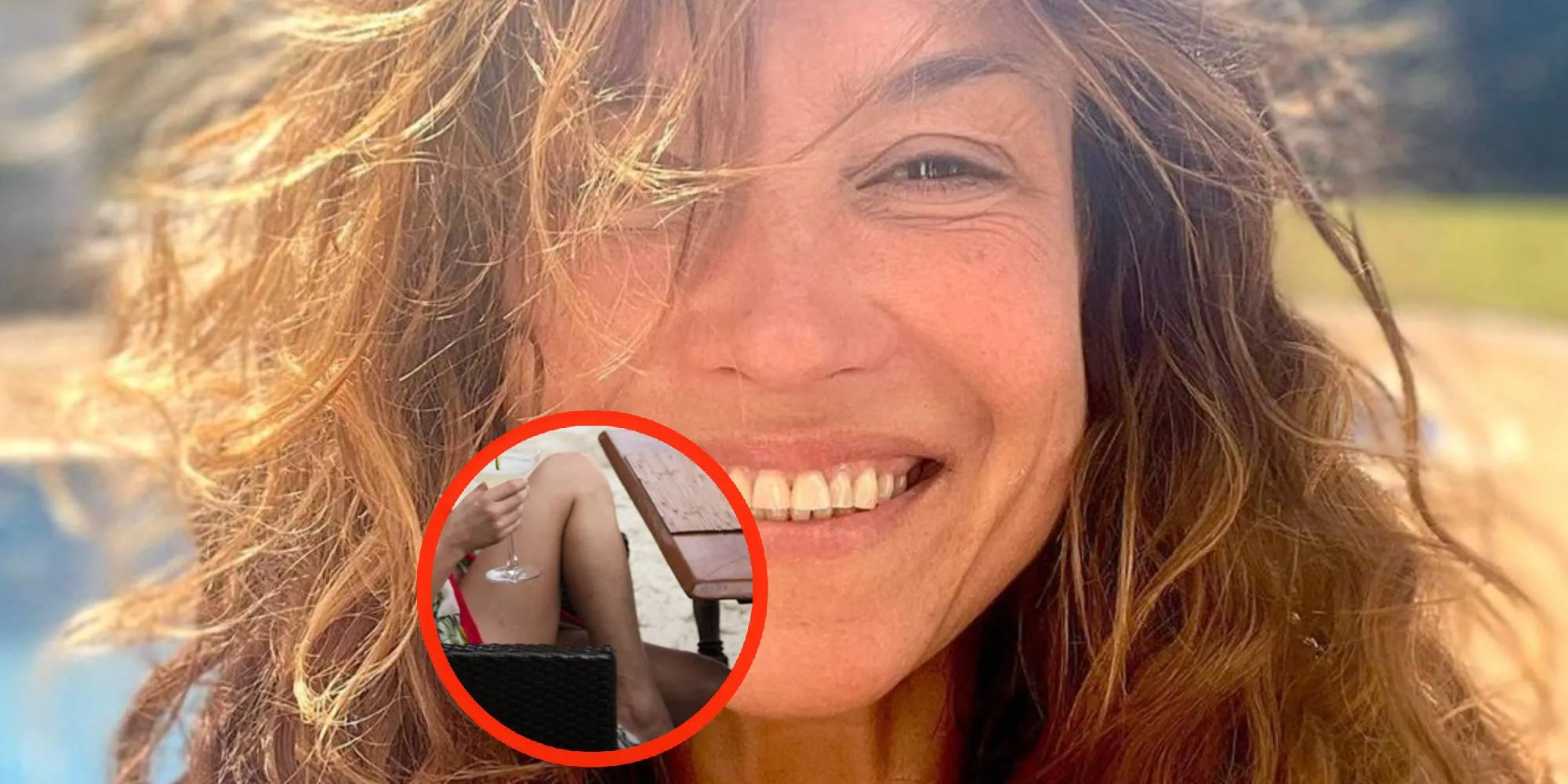 katja schuurman gladde benen vakantie foto