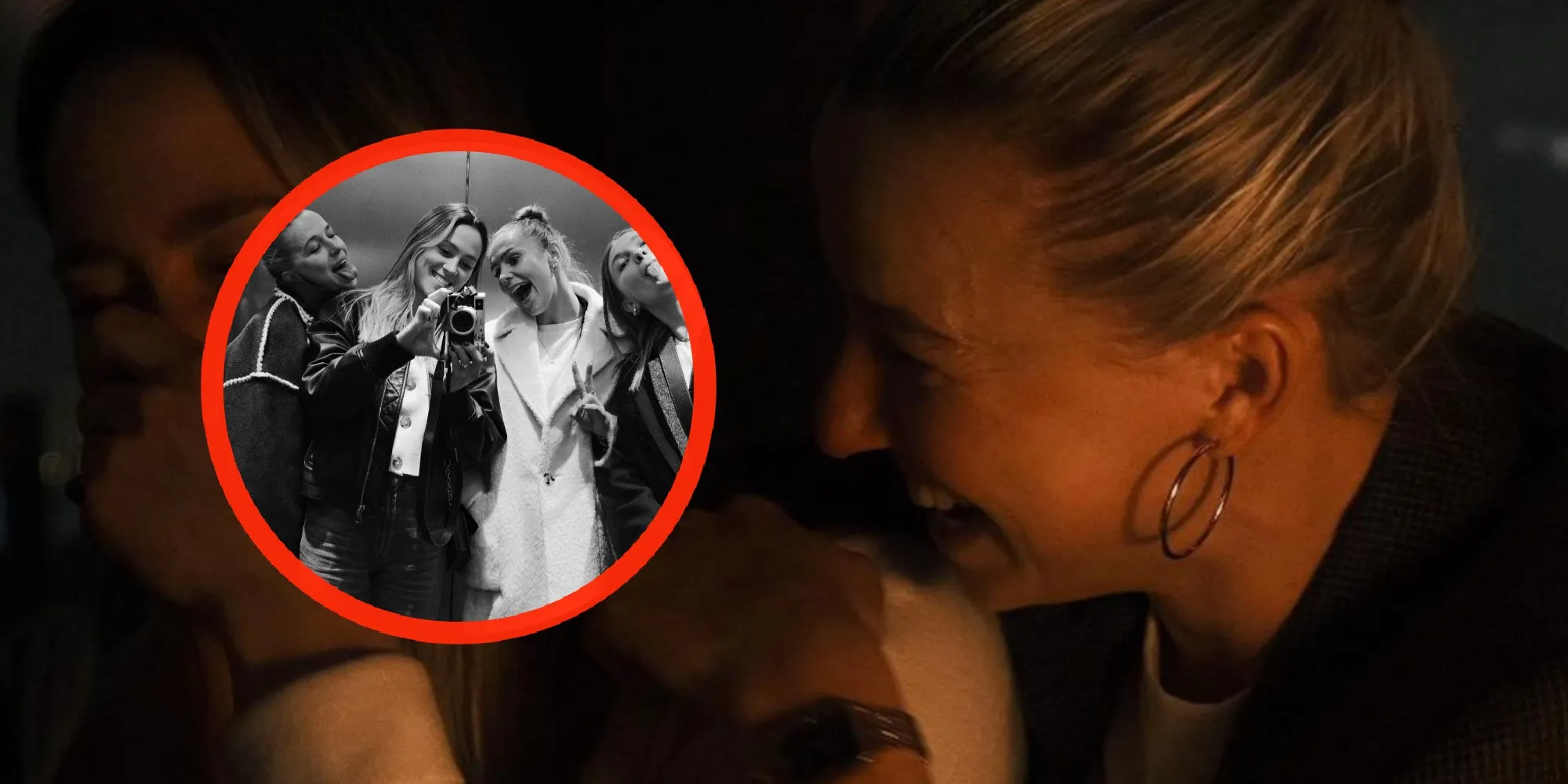 lieke martens en jackie groenen laten hun tongen spreken tijdens wild avondje uit met teamgenotes
