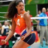 volleybal oranje celeste plak