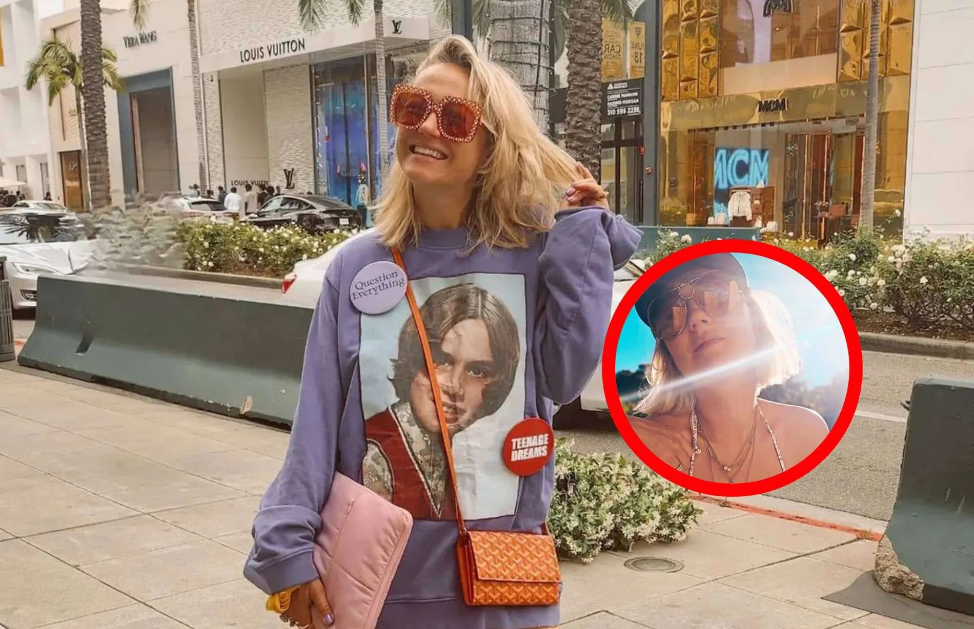 carolien spoor laat naar binnen kijken in klein badpakje