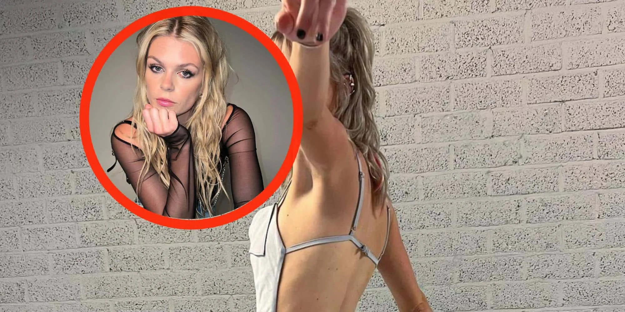 davina michelle foto doorschijnend topje