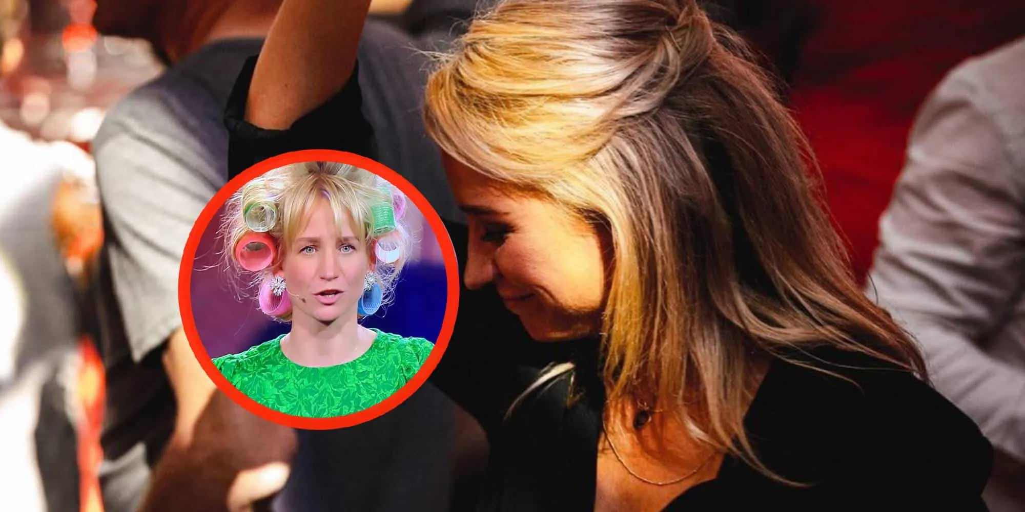 dionne stax aria achter schermen voor schut foto