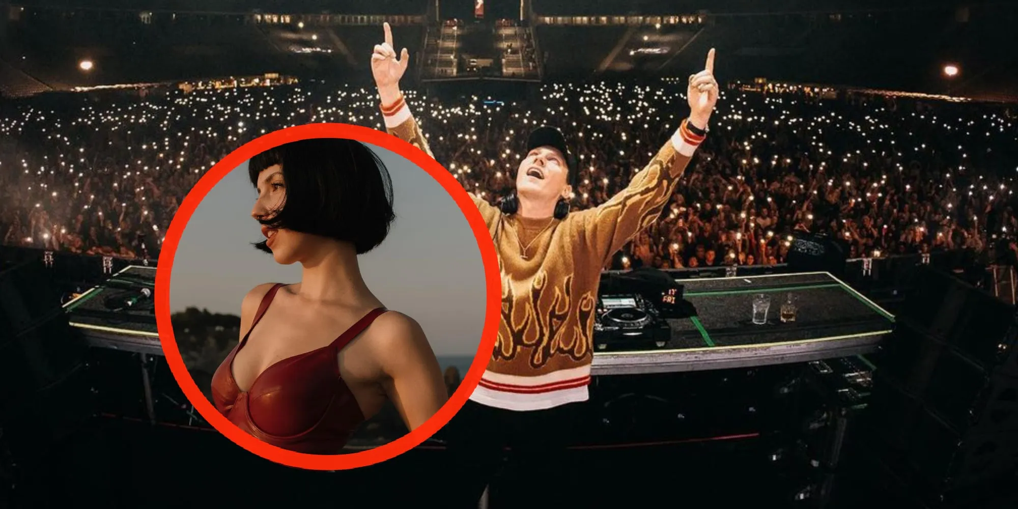 dj tiesto vreemde vrouw dansen foto