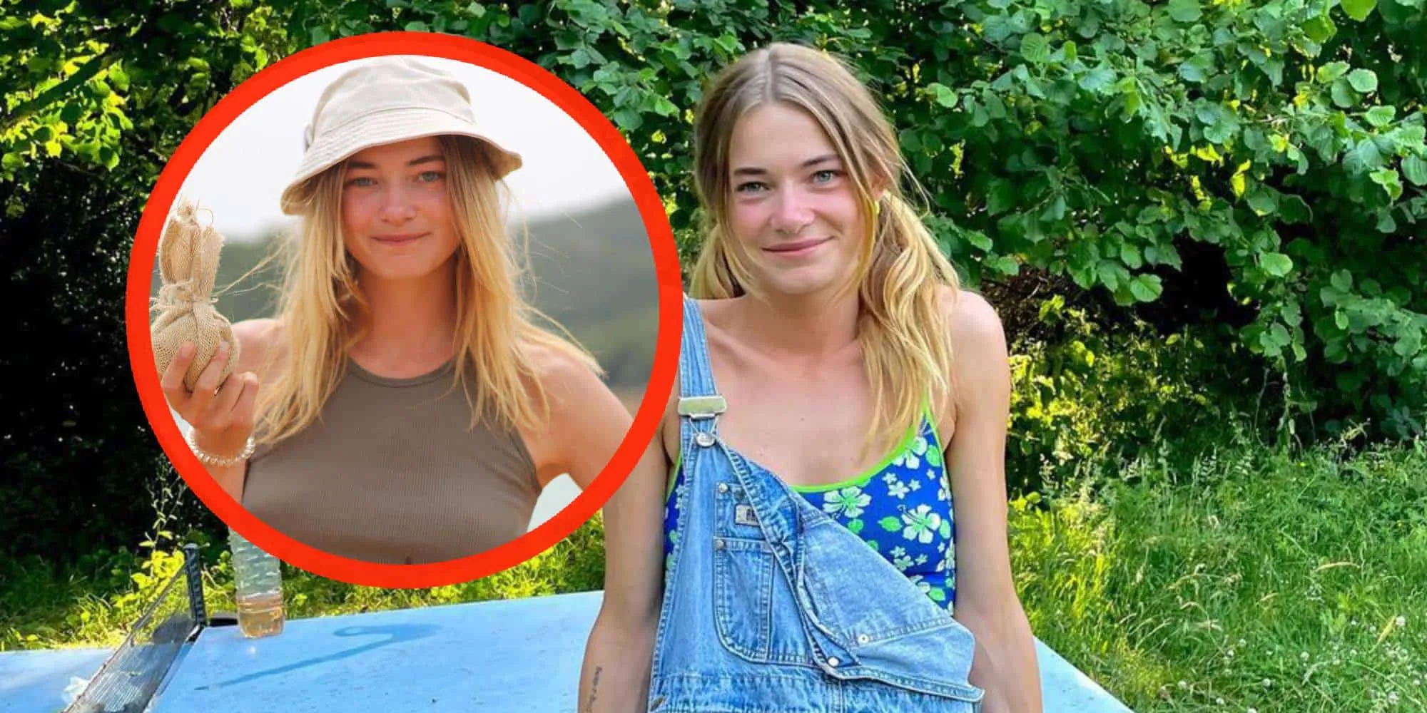 emma wortelboer zit onder de vlekken op foto met banaan
