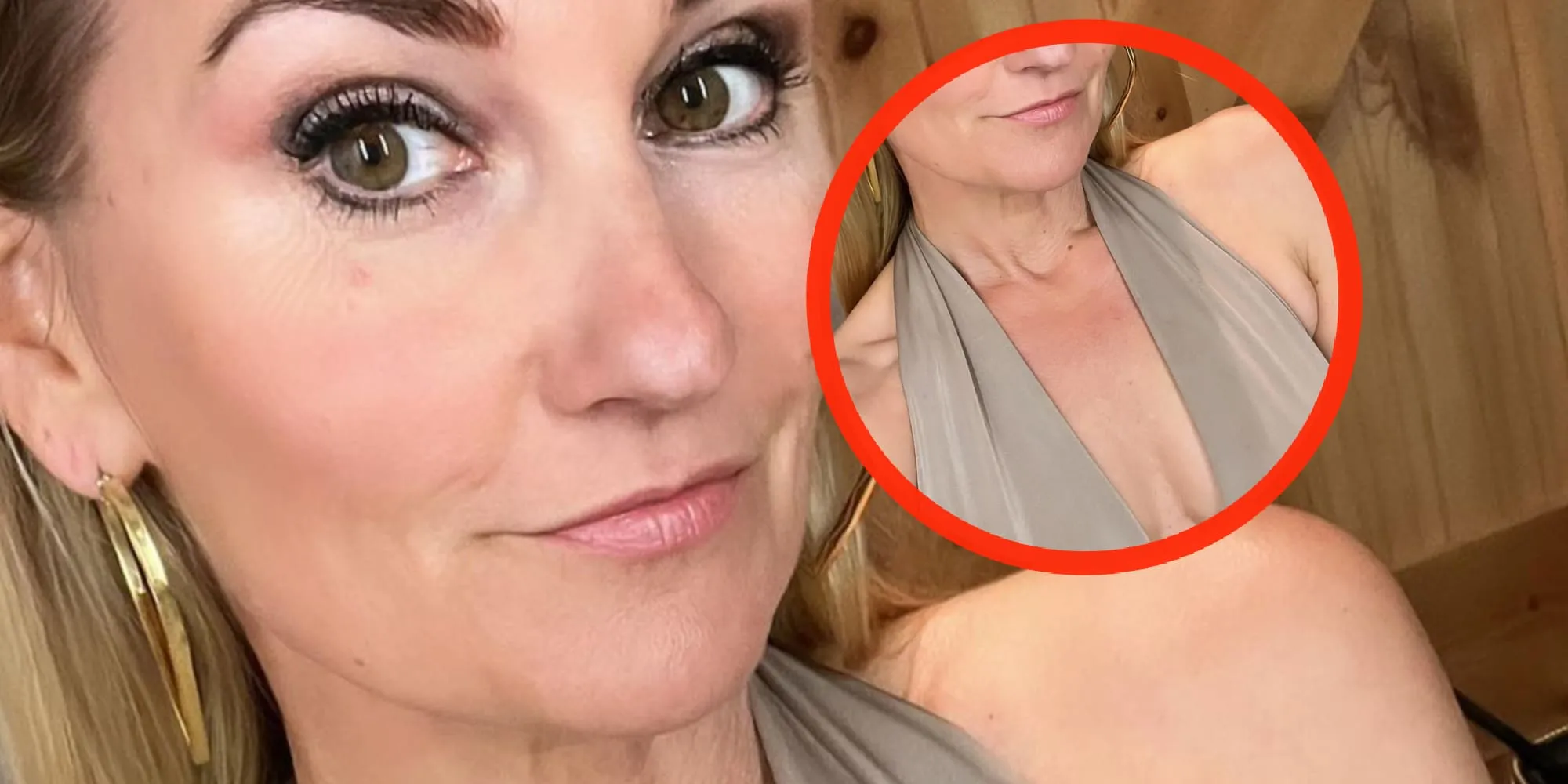 foto actrice peggy vrijens bedekt zichzelf met slechts twee strookjes