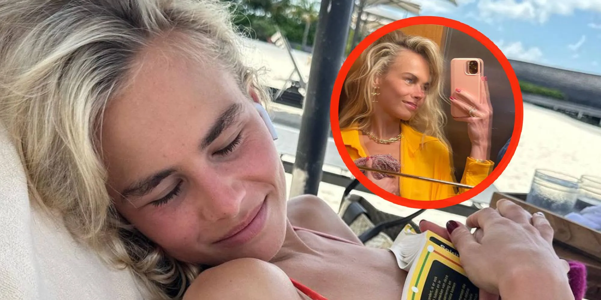 foto annekee molenaar laat matthijs de ligt flink zweten op hete vakantiekiekjes