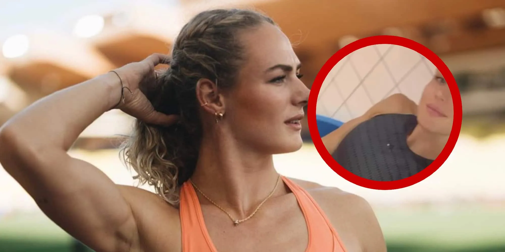 foto atleet lieke klaver heeft het zichtbaar koud in bad
