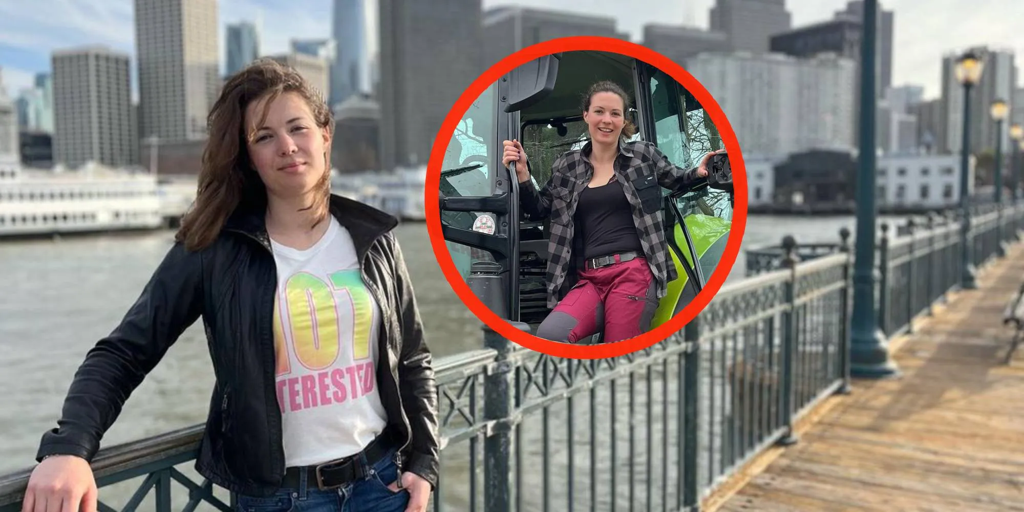 foto boerin annemiek koekoek laat zien waarom ze geen rokje draagt