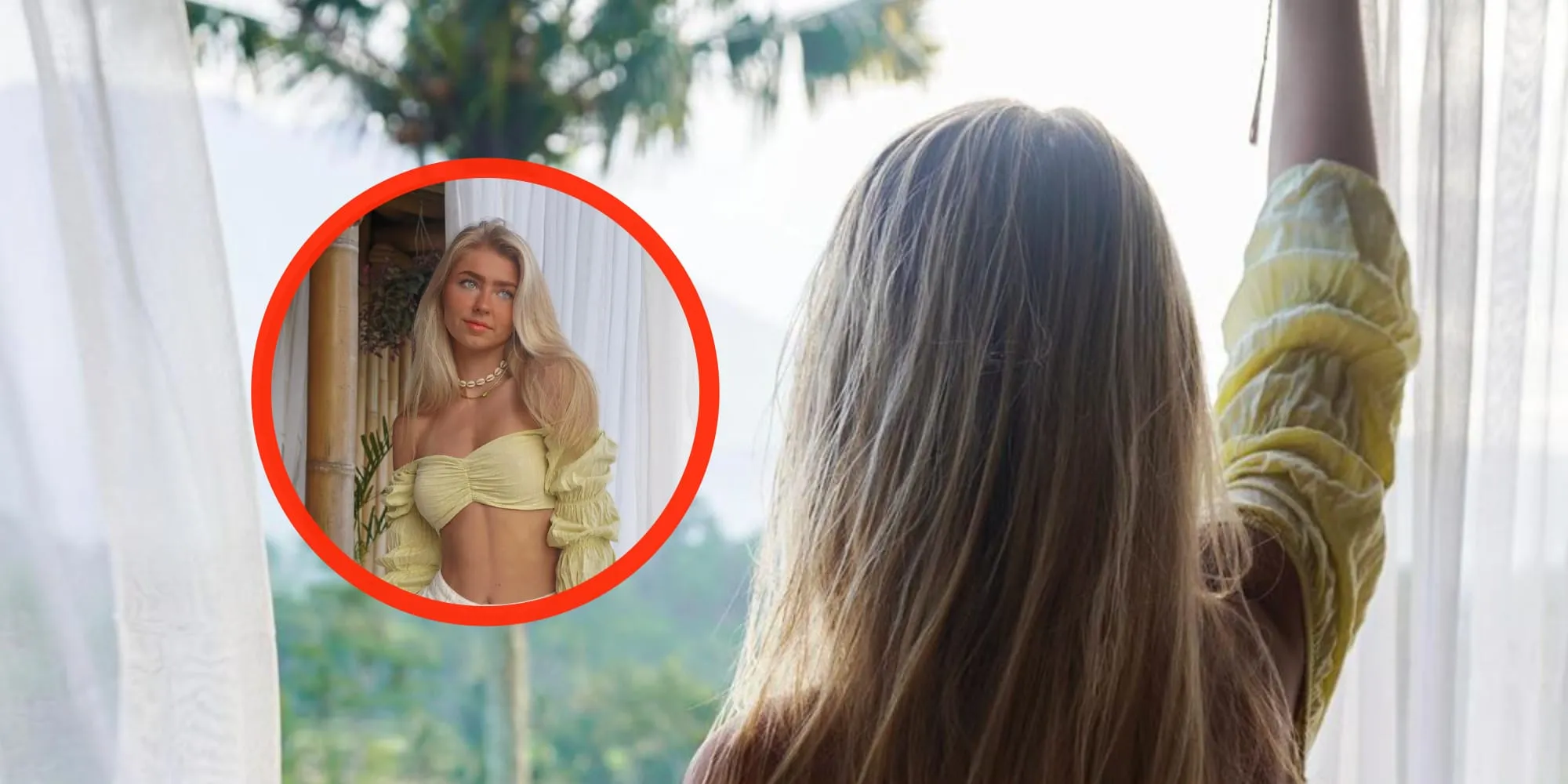 foto danique hosmar laat topje van haar schouders glijden