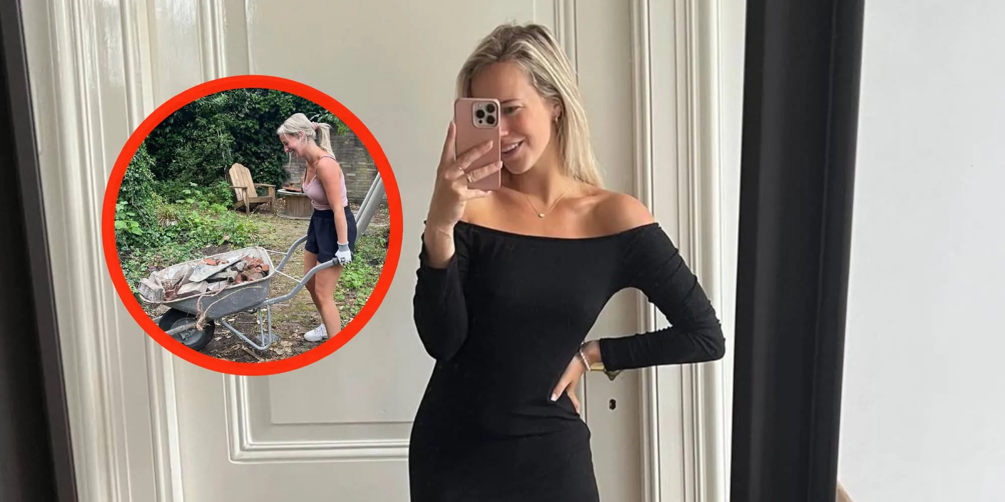 foto dee van der zeeuw showt geweldig figuurtje in ontzettend strak jurkje