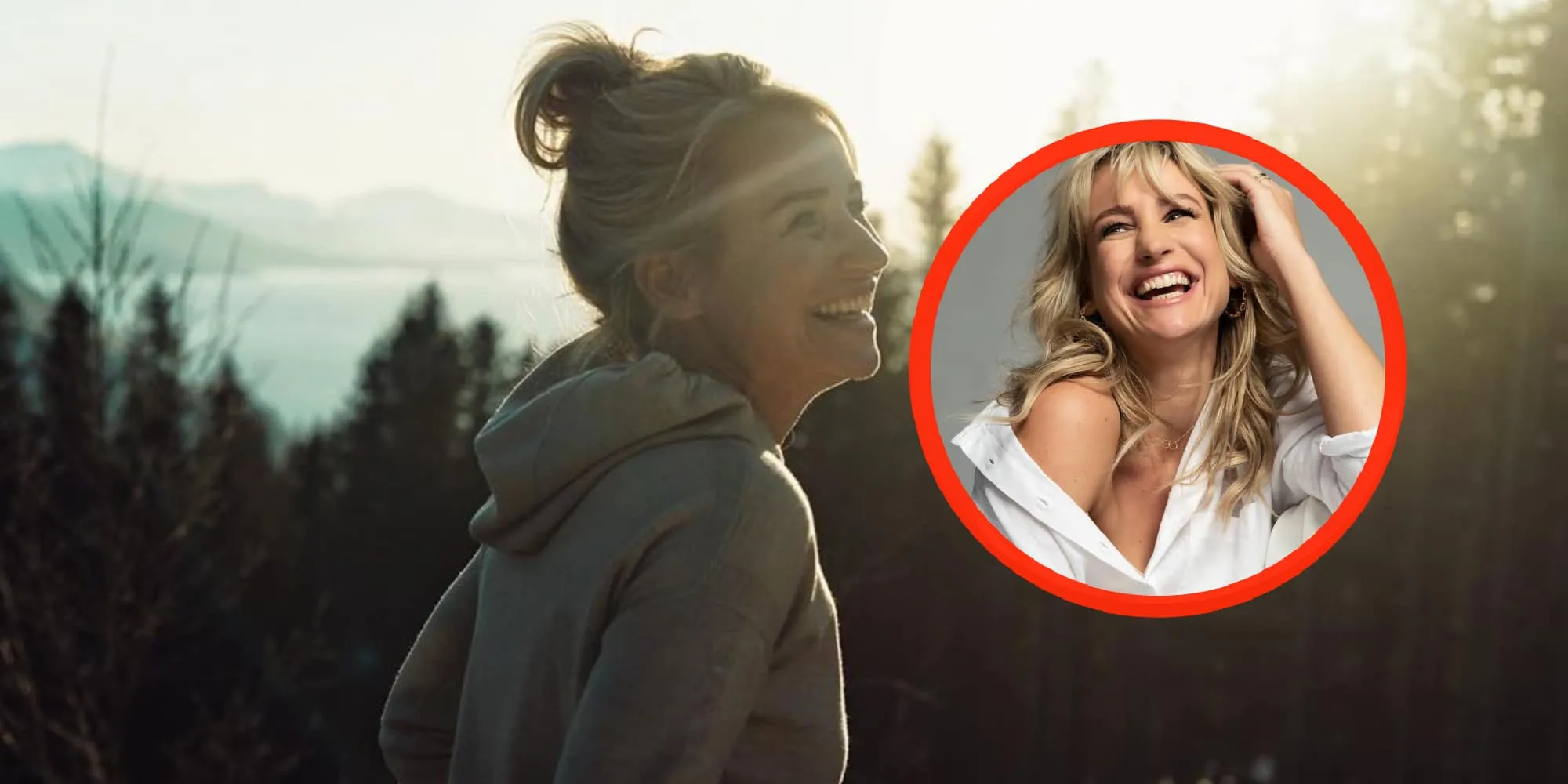 foto dionne stax laat losgeknoopte blouse van haar schouder vallen