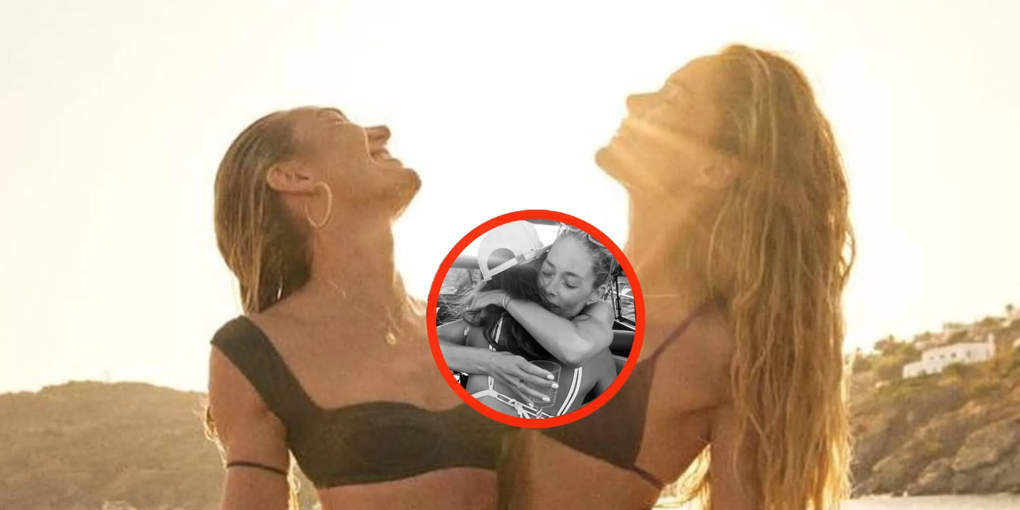 foto doutzen kroes drukt zich op bootje dicht tegen bloedmooie vriendin candice swanepoel aan