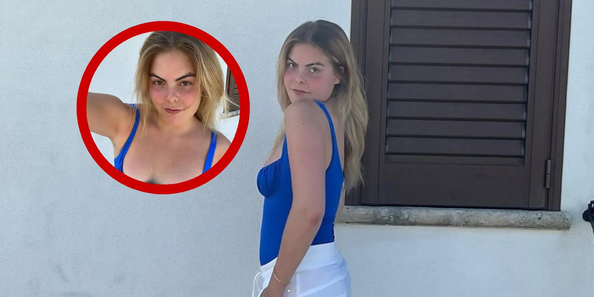 foto eloise van oranje poseert verleidelijk in haar favoriete badpakje