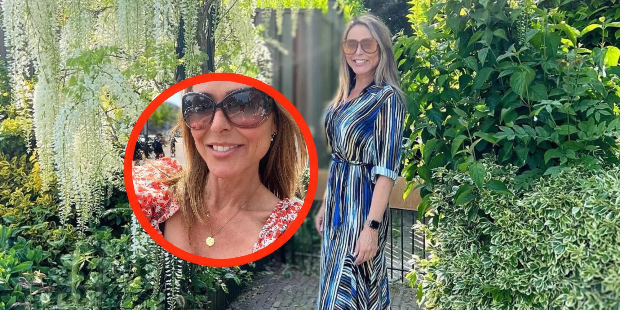 foto heleen van royen laat volgers diep in haar zomerjurkje kijken